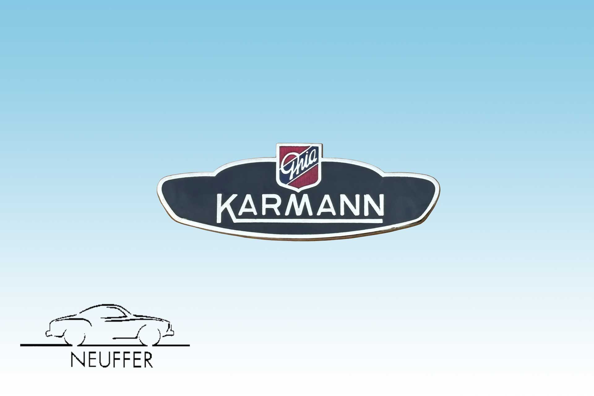 Firmenschild "Karmann Ghia"- späte Variante