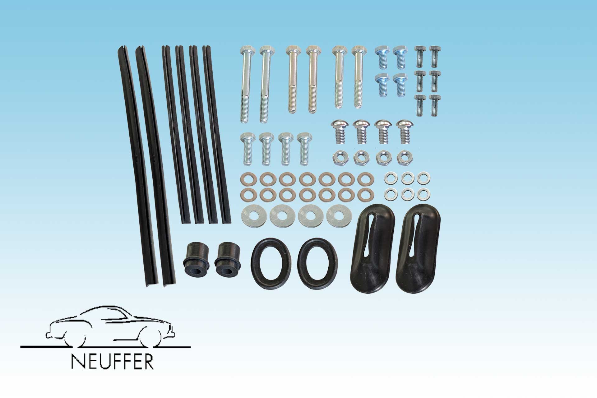 Montagesatz für Stoßstange hinten,  Export, bis 7/69