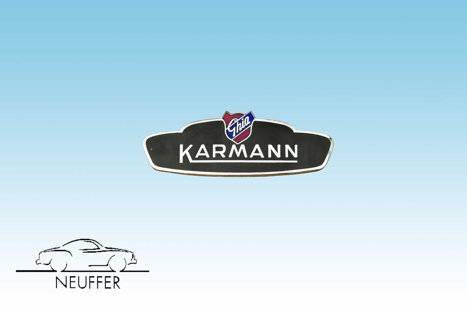 Firmenschild "Karmann Ghia"  batmanstyle